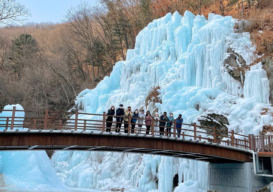 冬フェスティバル] 清陽氷の噴水フェスティバル+イチゴ狩り+魚飛渓谷 +