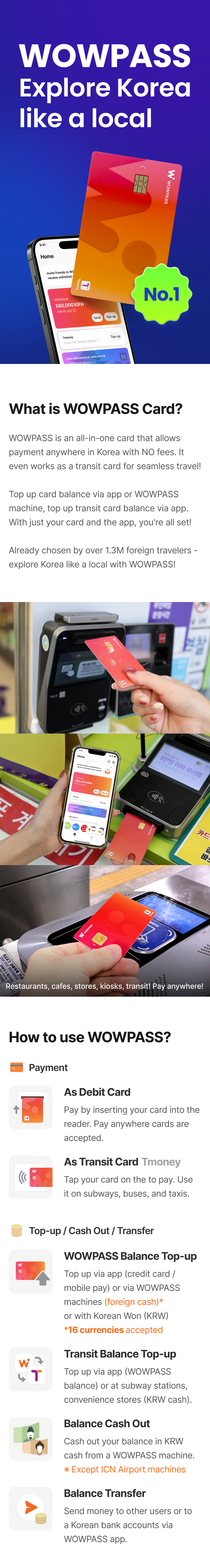 WOWPASS: Prepaid Card for Cashless Payment in Korea - Seoul PASS
