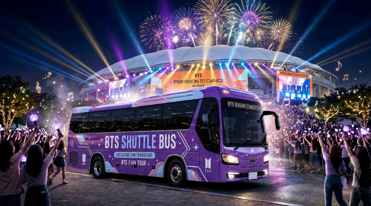 釜山 ↔ Asiad Main Stadium ] BTSコンサート専用シャトル（手荷物